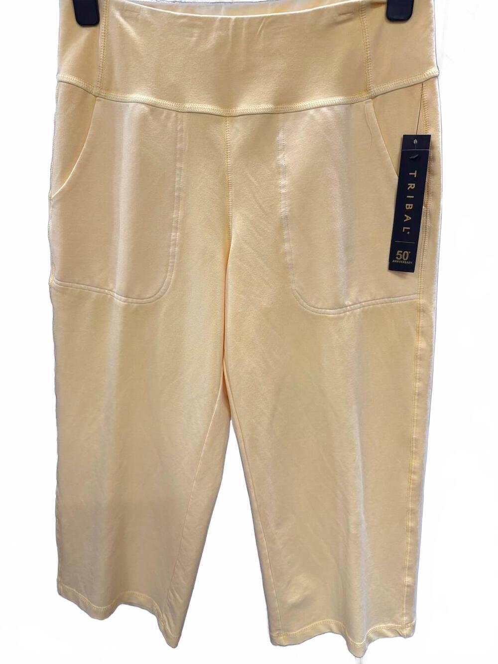 NEW TRIBAL women's flatten it capri pants in golden haze